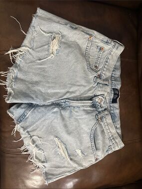 GAP Light Wash Distressed Denim Cutoff Shorts